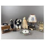 Sewing Machine Lamp, Miniature Dresses & More