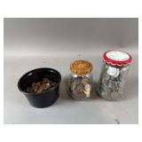 Lot Of Nickels & Pennies