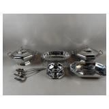 Stainless Steel Serving Set - Bowls, Spoons & More