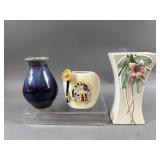 Vtg Signed/Hand Painted Bud Vase & More