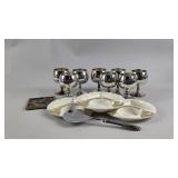 F.B Rogers Goblets, Dessert Server, and More
