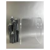 MCM Clear Acrylic Table & Decorative Candles