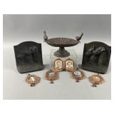 Vtg Hubley Cast Iron Bookends & More