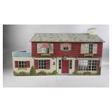 Vintage Metal Doll House With Furniture