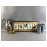 Vtg & Antq Metalware and Framed Art