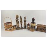 Longaberger Baskets, and Wood Figures & Boxes