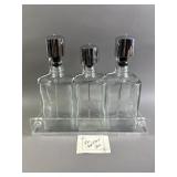 Vtg MCM Glass Liquor Dispenser Set