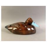 Signed Handcrafted Wooden Duck Decoy