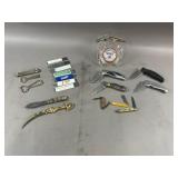 Vintage Pocket Knives, Box Cutters Ash Tray & More