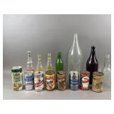 Vintage Glass Bottles, Beer Cans & More