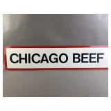 Metal Chicago Beef Sign