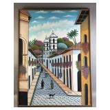 Framed/Signed M. Rodriguez Canvas Painting