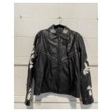 Menï¿½s Vtg Unik Leather Motorcycle Jacket