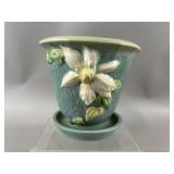 Vintage Roseville Clematis Flower Pot