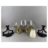 Brass Wall Sconce Lights & Wall Mount Shelves