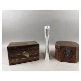 Vtg Nambe Stainless Steel Candle Holder & More