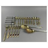 Mixed Lot of Gold Toned Flatware