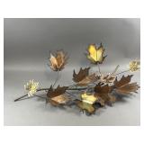 MCM Signed Copper/Bronze Leaf Wall Sculpture