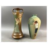 Weller Dickensware Golf Vases