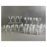 Vtg Clear Glass Stemware