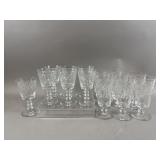 Vintage Crystal Cut Water Goblets & More