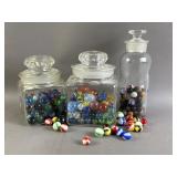 Large Marble Lot w/ Glass Containers