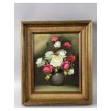 Vintage Rose Oil Painting by Artist