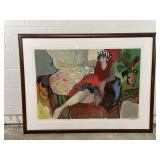 Framed/Signed Print "Woman Reclining" by Tarkay