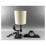 Bombay Company Mantle Clock & Table Lamp