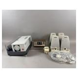 Vtg Leitz Film Slide Projector, Flip Clock & More