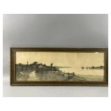 Vintage Framed Ink Artwork