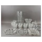 Vintage Clear Crystal & Pressed Glass Lot