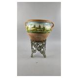 Italian Ceramic Michael Carr Planter with Stand