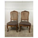 Century Furniture Cane Back Side Chair Pair