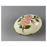 Vtg Franciscan Dessert Rose Egg Shaped Trinket