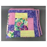 Vintage Pastel Floral Patchwork Quilt