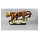 Mid Century Art Deco Style  Ceramic Tiger