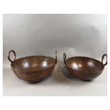 Vintage Metal Riveted Bowls