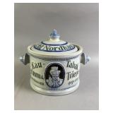Antq German Chewing Tobacco Stoneware Container