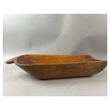 Mid-Century Modern Hand-Carved Wooden Dish