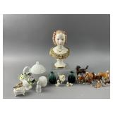 Vintage Porcelain Horse Figurines & More