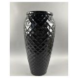 Large Black Lacquered Ceramic Vase