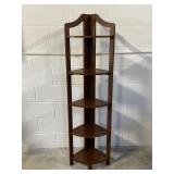 Wooden 5-tier Corner Bookshelf