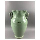 Large Green Glazed Ceramic Vase