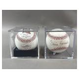 Signed Baseballs - Ernie Harwell & Nate Robertson