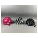 3 Bicycle Helmets - Bell and Giro