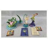 Tinkerbell, Peter Pan, and Crocodile Figurines