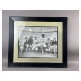 Framed Picture of Babe Ruth and Young Fans