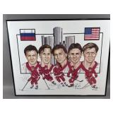 Framed, Signed & Numbered Russian Five Lithograph