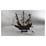 Lighted Wooden Sailing Ship